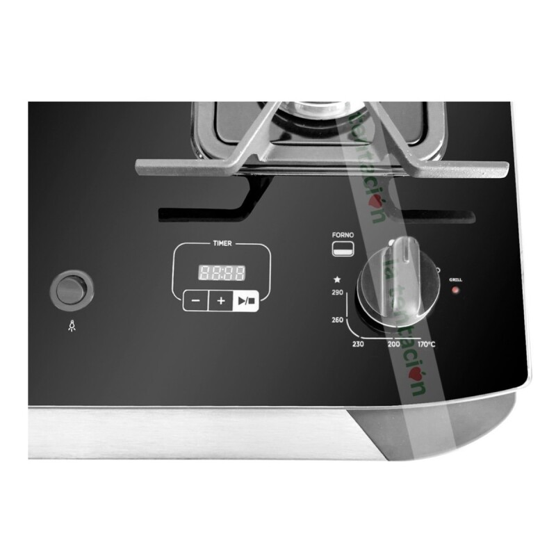 Cocina Mueller Decorato Vetro G3 5h Grill Timer Gas Envasado - Inox Cocina Mueller Decorato Vetro G3 5h Grill Timer Gas Envasado - Inox