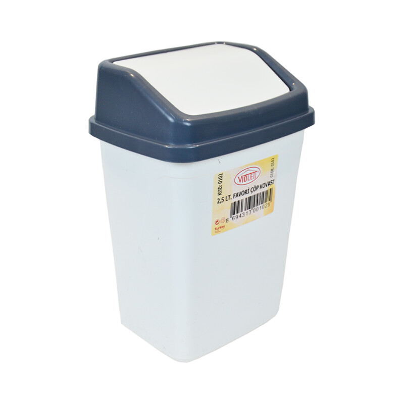 Tarro de residuos 2,5L con tapa vaivén BLANCO