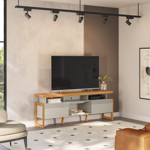 LINEA- RACK ESMERALDA HASTA 70" NATURE OFF LINEA- RACK ESMERALDA HASTA 70" NATURE OFF