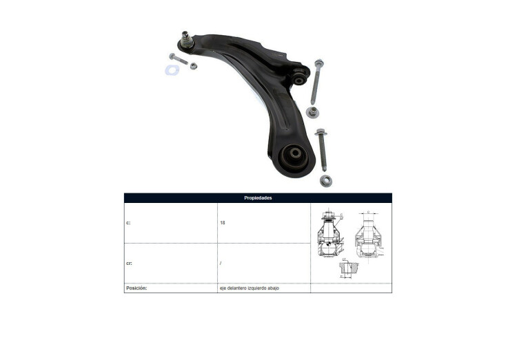 Parilla De Suspension Delantera Renault Clio 12-25 Der Parilla De Suspension Delantera Renault Clio 12-25 Der