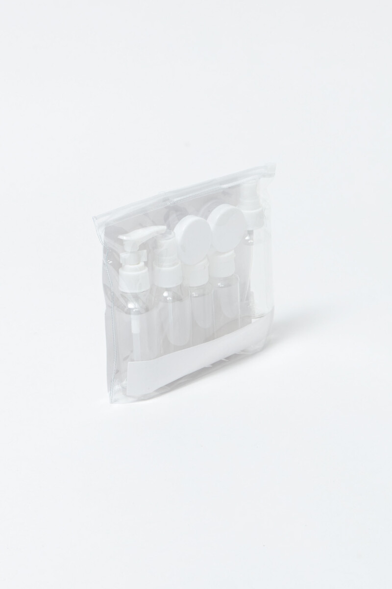 Set de frascos para viaje Blanco