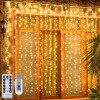Cortina lluvia luces led cálida decoración 3x3mts Cortina lluvia luces led cálida decoración 3x3mts