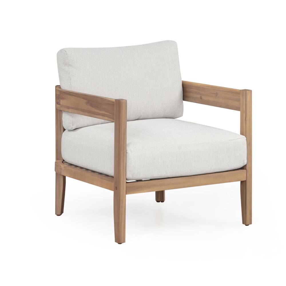 SET DE LIVING MADERA-ACACIA NATURAL-BEIGE CRUZ
