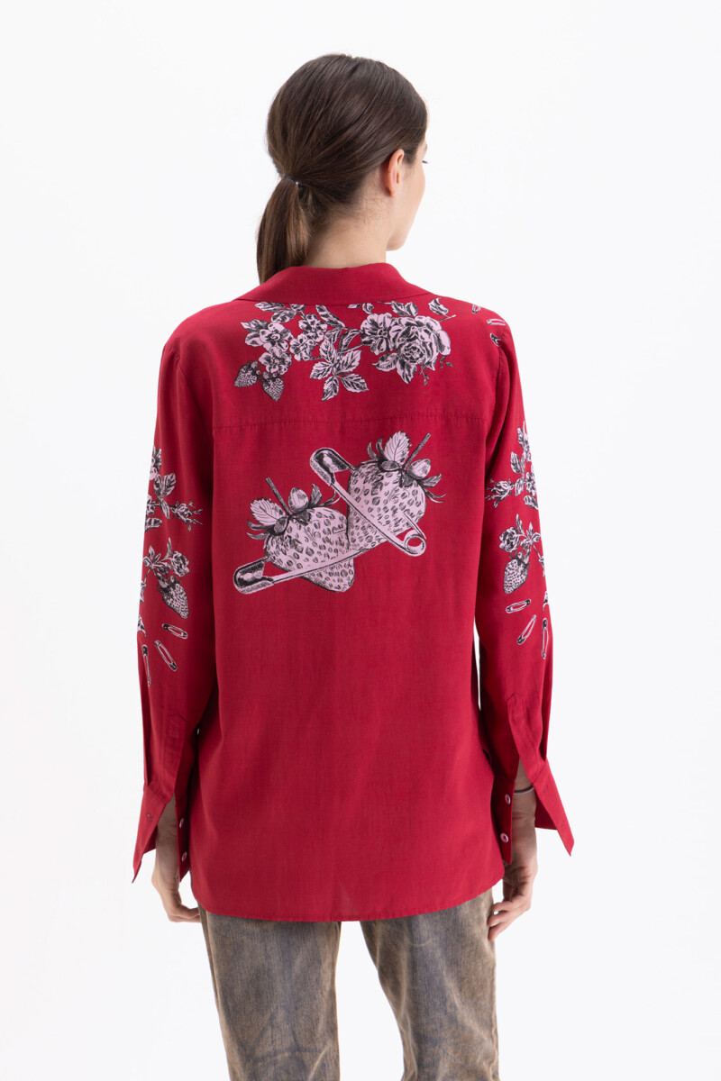 CAMISA SAFETY PIN Rojo