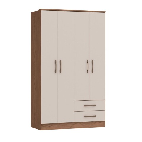 Ropero Toquio 4 Puertas 2 Cajones Macadamia/Blanc Ropero Toquio 4 Puertas 2 Cajones Macadamia/Blanc