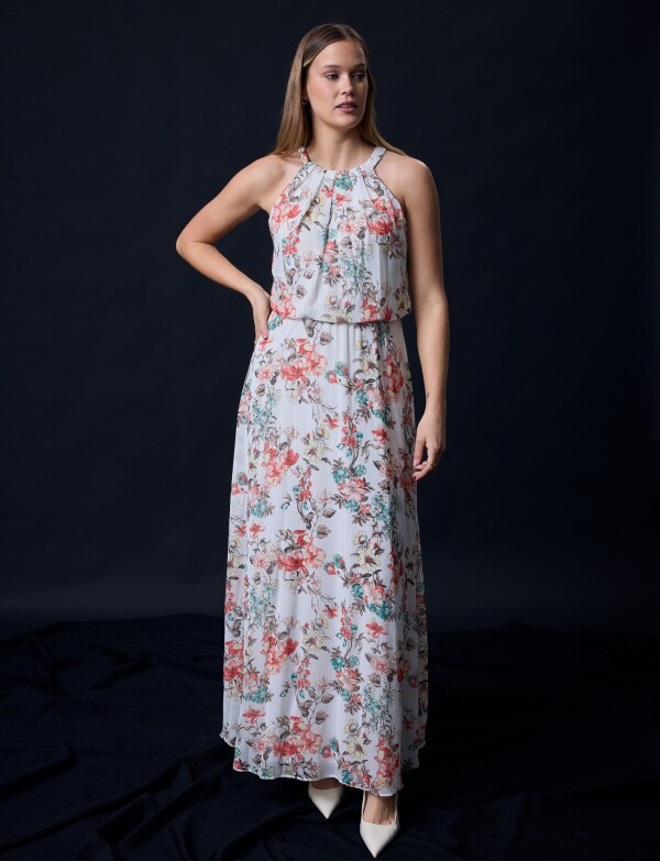 Vestido Maxi Flores BLANCO/MULTI