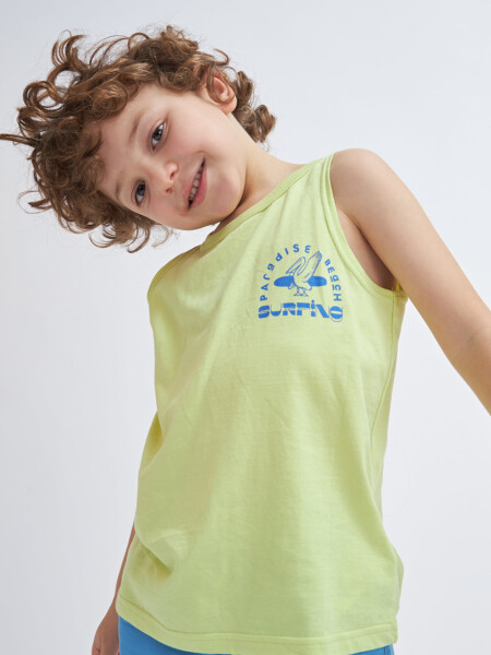 Camiseta sin mangas Surfing - Limón
