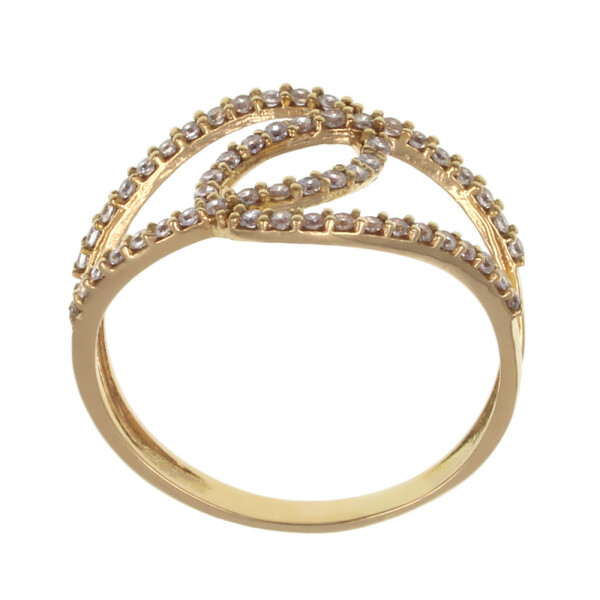 Anillo de oro amarillo 18k con circonias N8209 Anillo de oro amarillo 18k con circonias N8209