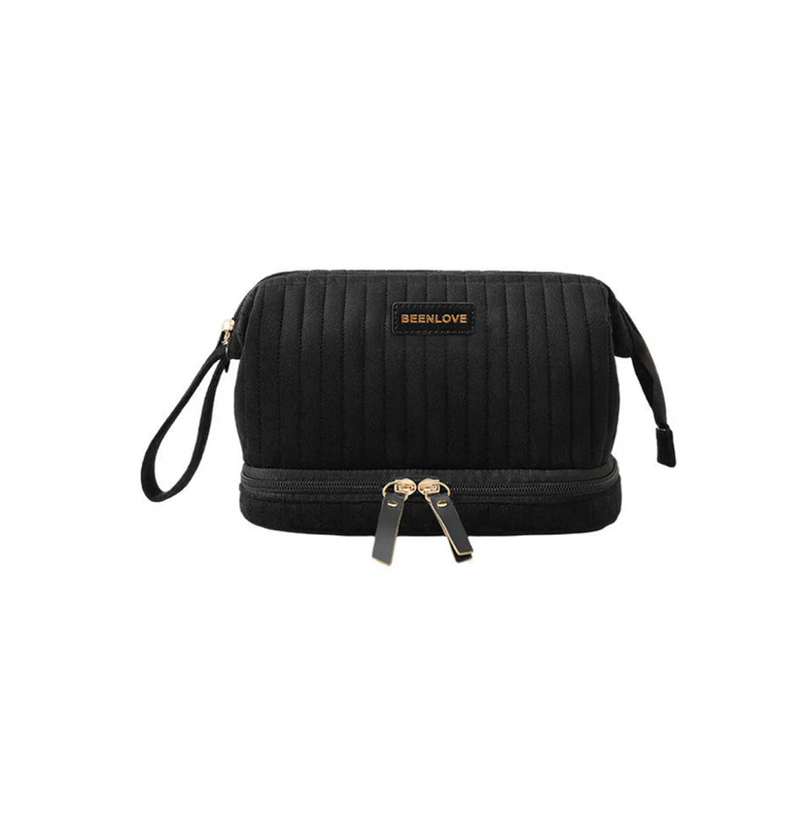Neceser con bolsillo inferior Velvet BLove - Negro 