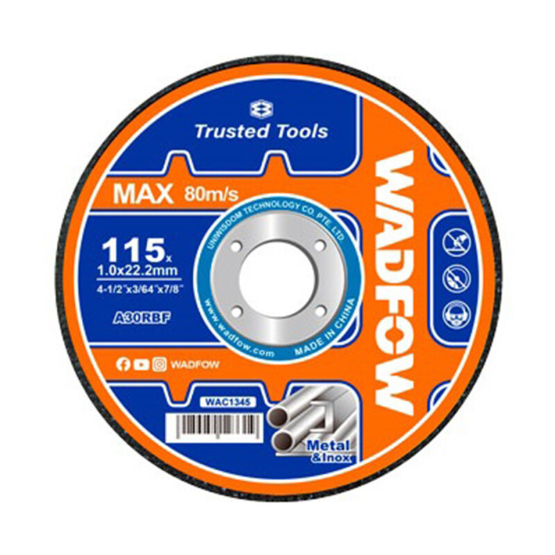 DISCO CORTE 4 1/2 PULG X 1.0MM WADFOW DISCO CORTE 4 1/2 PULG X 1.0MM WADFOW