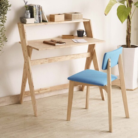 ESCRITORIO MADERA NATURAL-BEIGE ZIGZAG