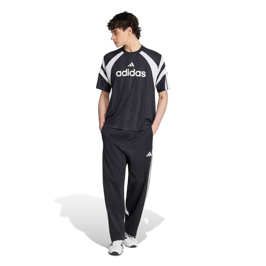 Remera de Hombre Adidas M Tiro Jrsy Negro - Blanco