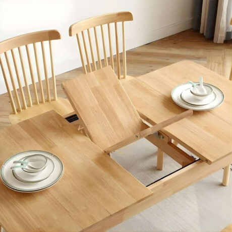 Mesa de comedor Extensible Madera maciza 90 a 120 cm Elan