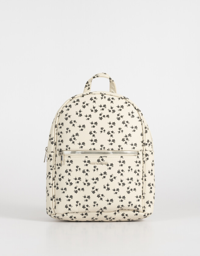 Mochilas Special Price Clasico Mochila De Cuerina Con Bolsillo - Estampado Flores