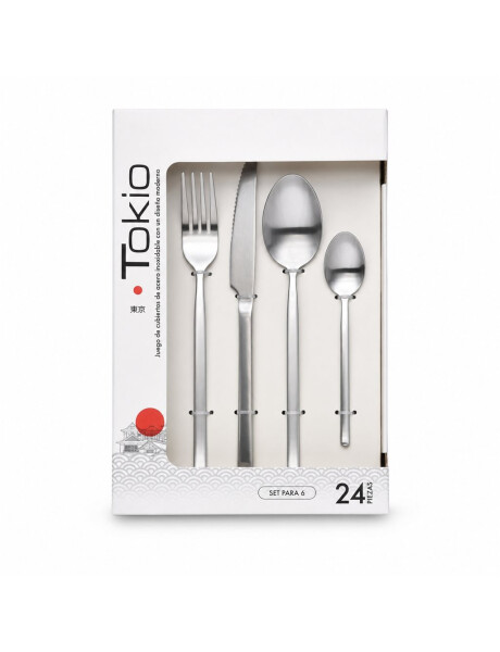 SET 24 PIEZAS CUBIERTO ACERO INOX MATE TOKIO SET 24 PIEZAS CUBIERTO ACERO INOX MATE TOKIO