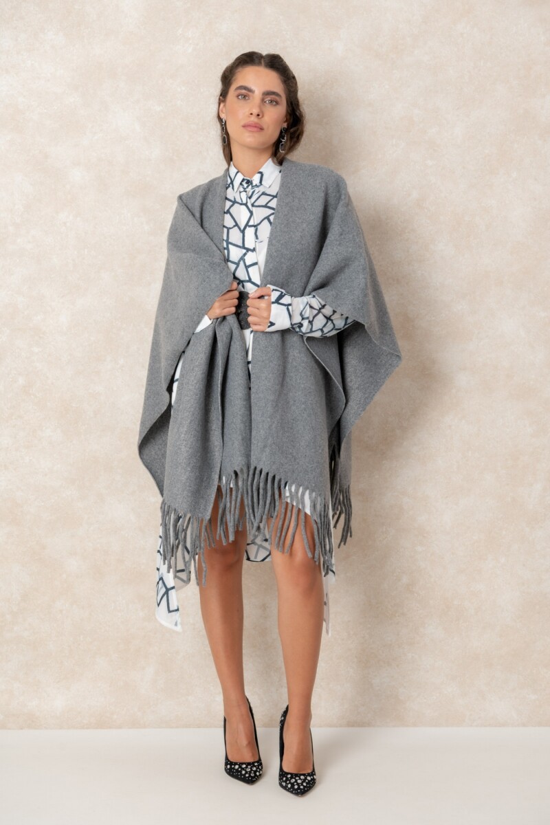 RUANA YOANA - Gris claro 