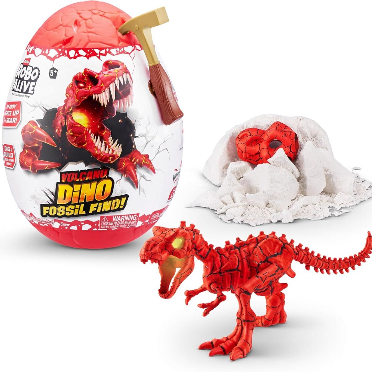 Figura Robo Alive Huevo Dino Fosil Fire 