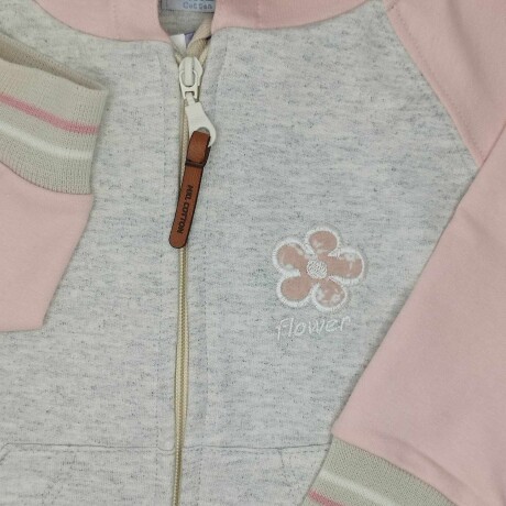Campera felpa combinada Campera felpa combinada