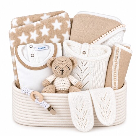 Canasta Nacimiento Algodón Montessori – Premium blanco