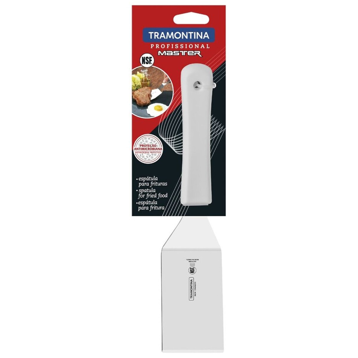 Espátula para Frituras 5x2,5" Tramontina Profesional Master en Acero Inoxidable y Polipropileno 