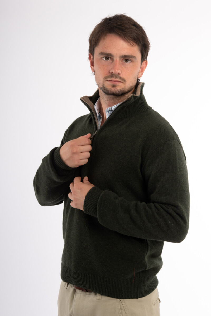 Sweater Cardif Lambswool Brixton Verde