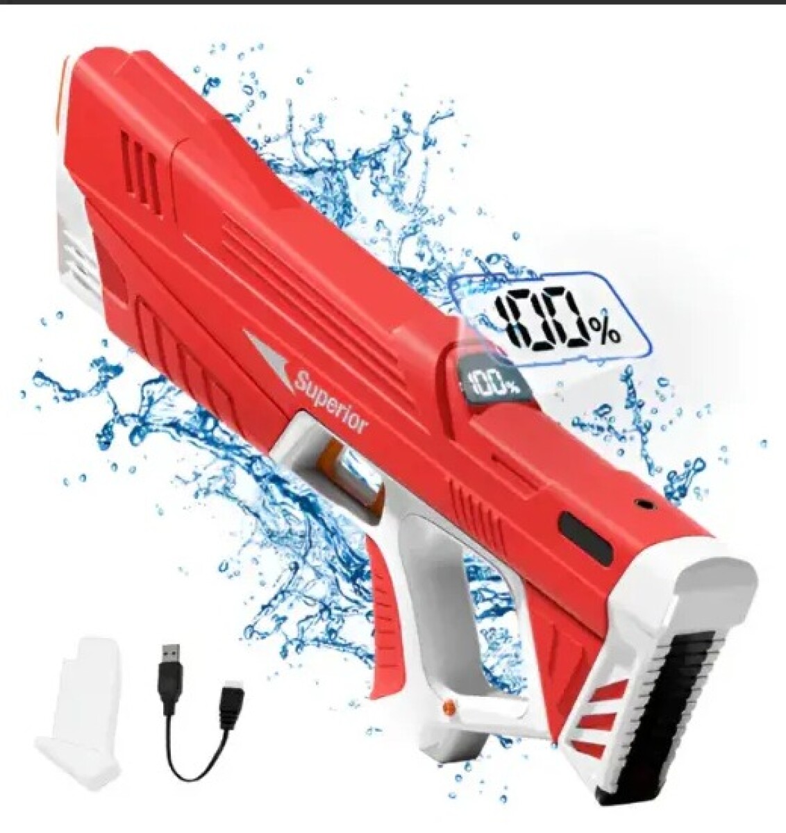 Pistola De Agua Eléctrica Automática a batería - Rojo 
