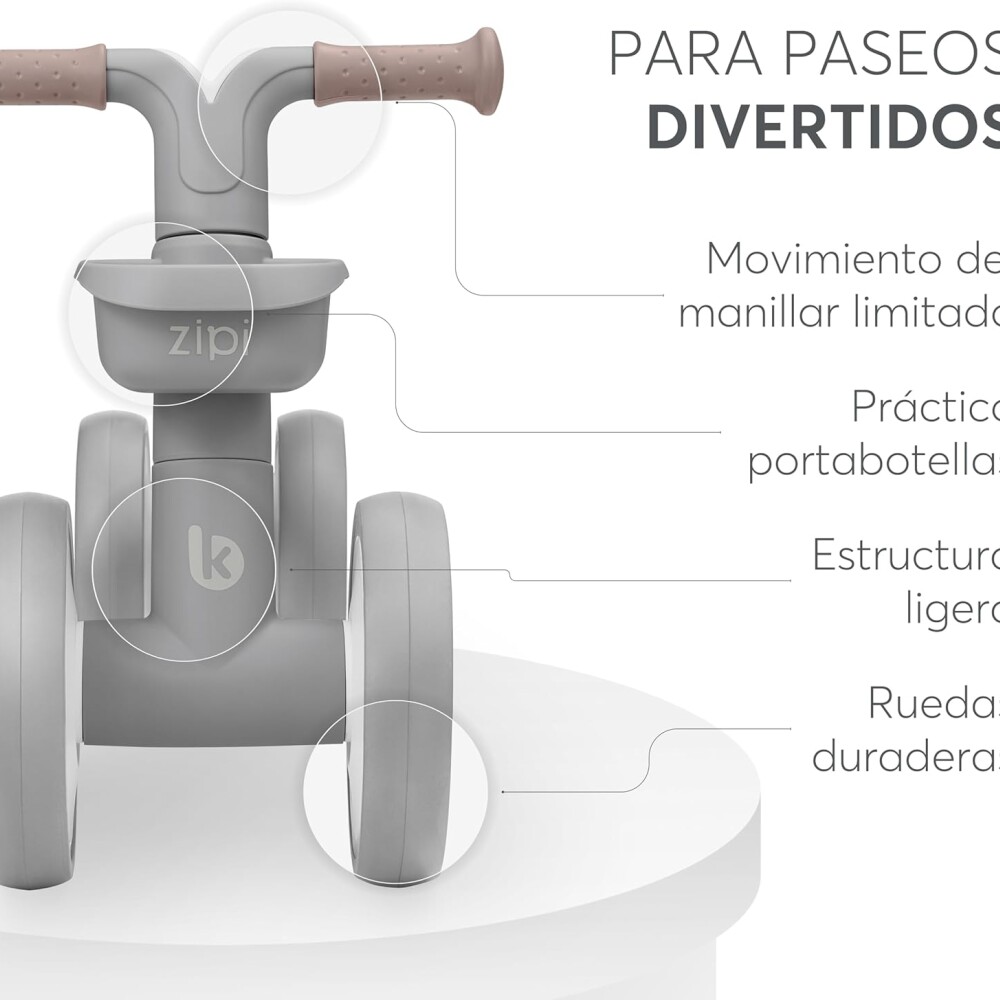 Buggy bici ZIPI KIKKABOO gris