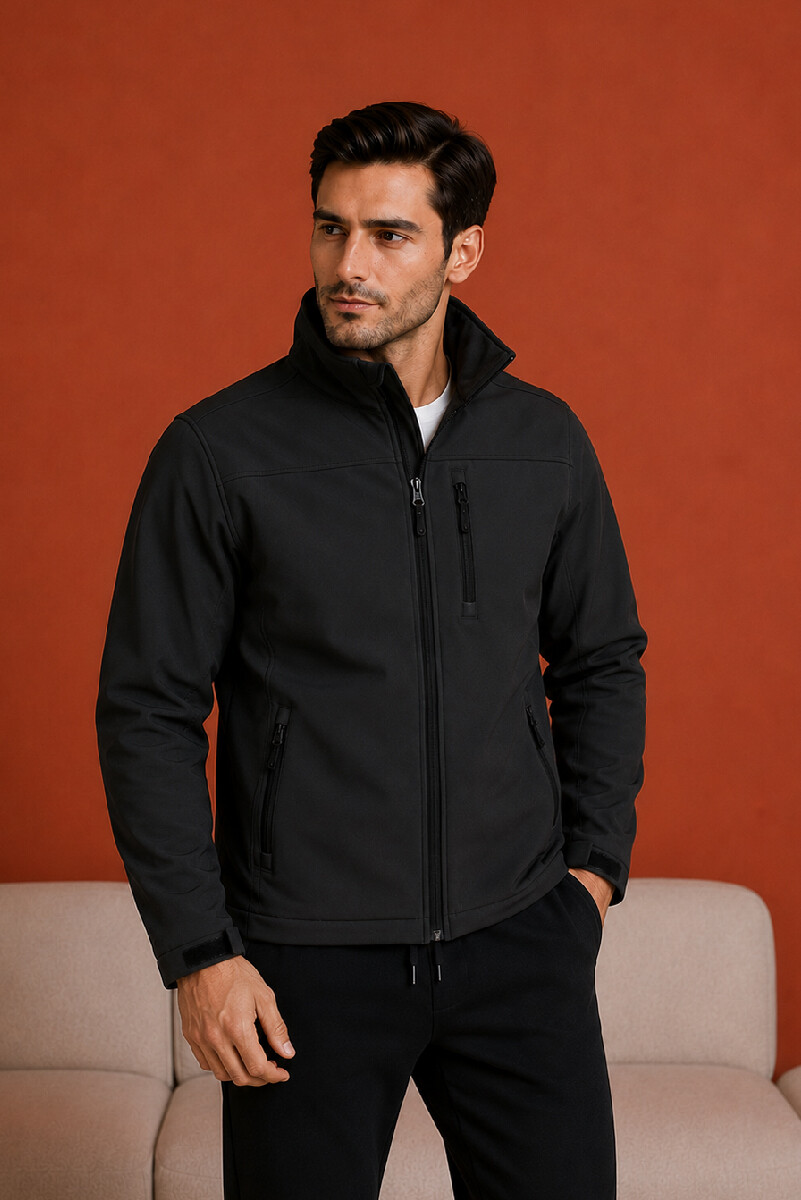Campera de Neopreno Hombre - Negra 