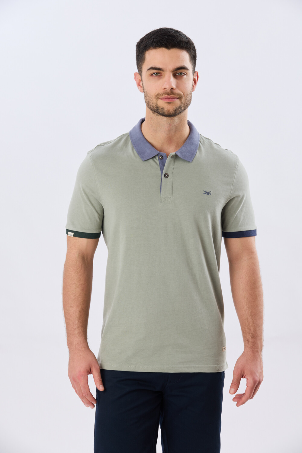 REMERA POLO LISA JERSEY Pistacho
