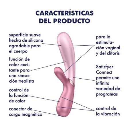 Hot Lover Satisfyer Vibrador Punto G Bluetooth Rosa