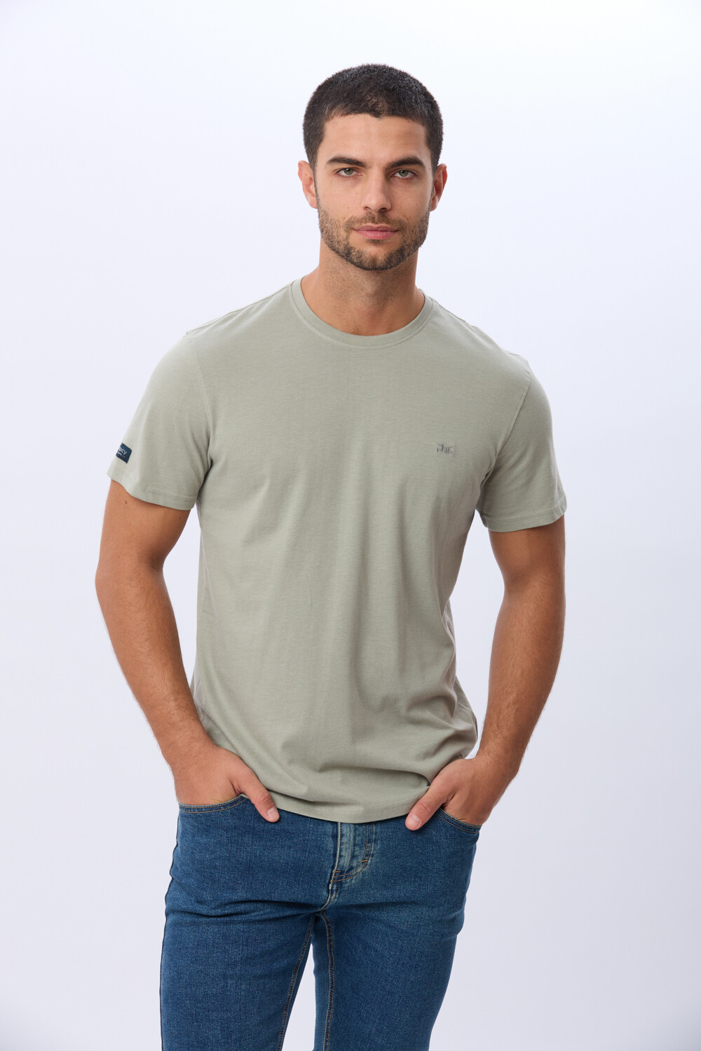 REMERA BÁSICA DE ALGODÓN Pistacho