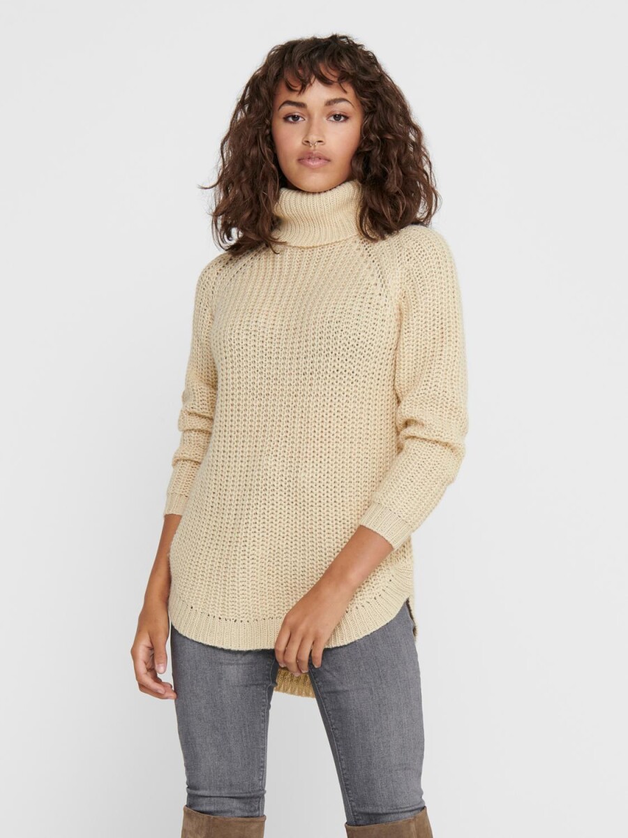 Sweater Mella Cuello Tortuga - Almond Milk 