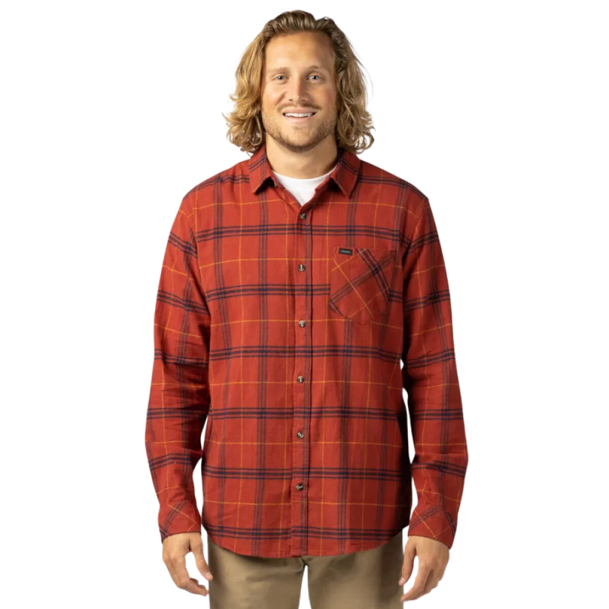 Camisa Rip Curl Checked In Flannel - Rojo 