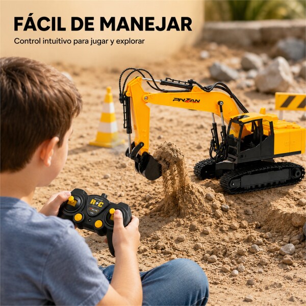 Excavadora a Control Remoto con Luz y Sonido 36 cm AMARILLO