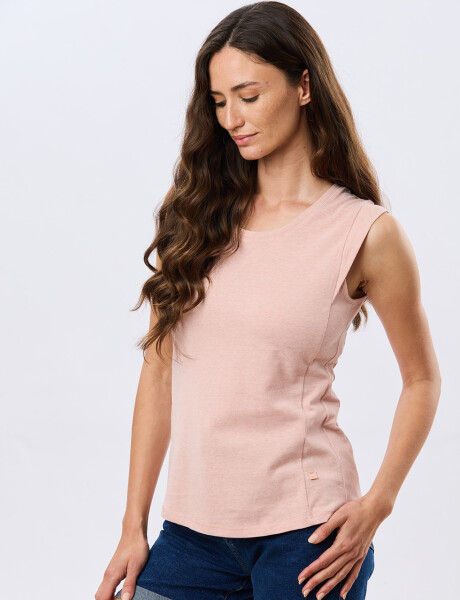 REMERA LISA DE ALGODÓN Coral