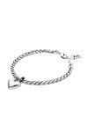 PULSERA DE CADENA CON DETALLE DE CORAZÓN BAÑADO EN PLATA DE LEY Pulsera