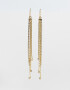 Aros Colgantes Largos Con strass Aros Con Strass - Dorado