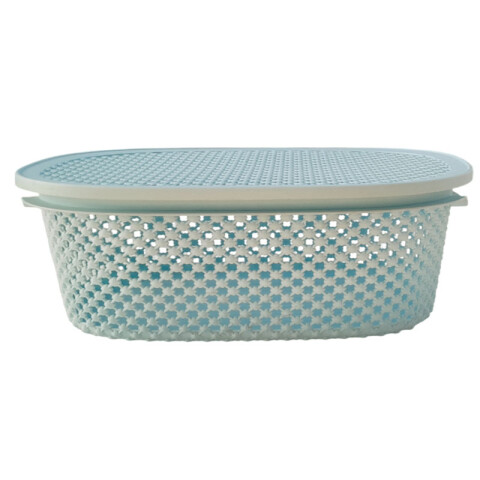 OUTLET Canasto Organizador c/tapa 36,5x27x14,5cm Outlet Canasto Organizador C/tapa 36,5x27x14,5cm