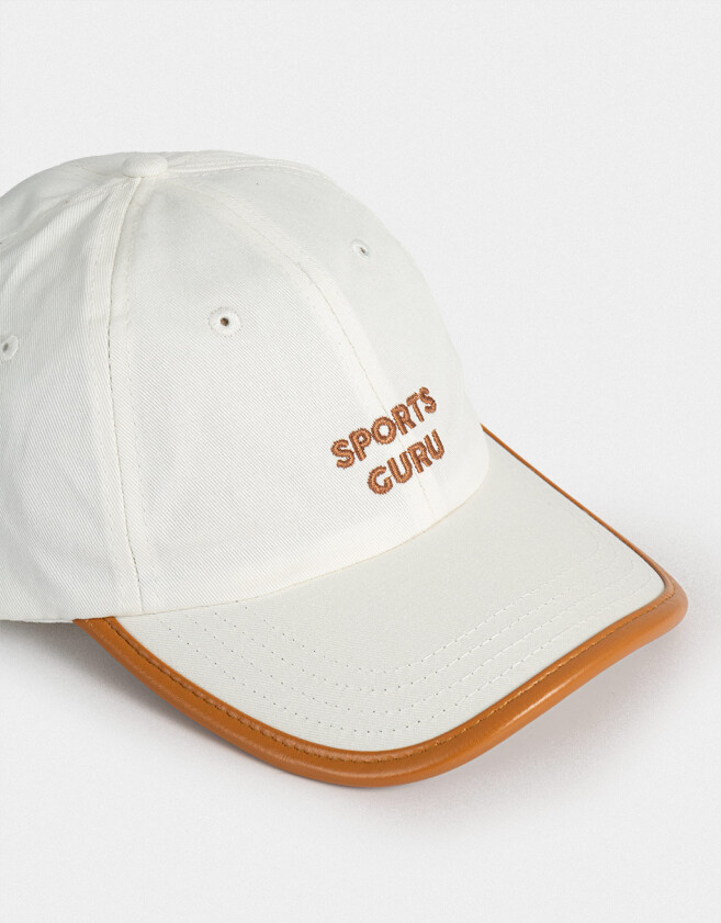 Caps Gorra Canvas Bordada - Blanco Crudo