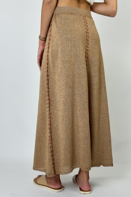 POLLERA TEJIDO EN LINO FILIPA Camel
