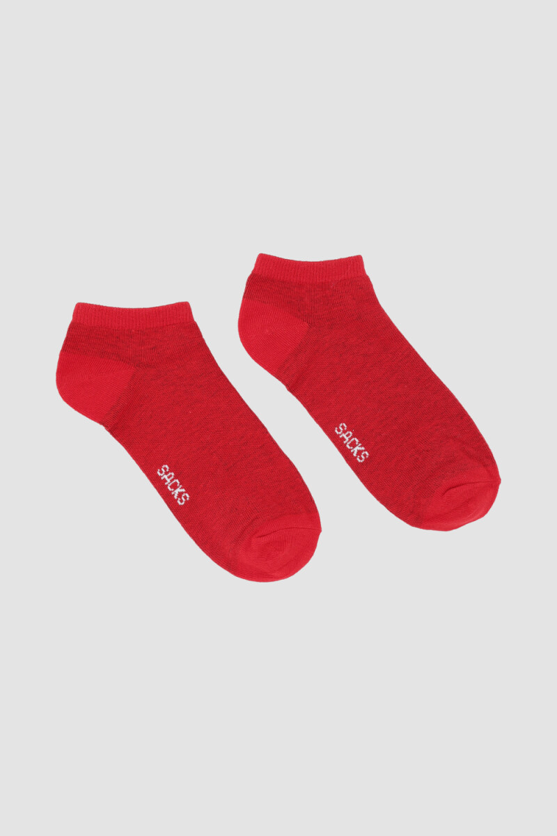 Medias cortas al tobillo en colores lisos - Red 