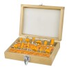 Kit de 12 fresas 12mm Ingco para router o fresadora Kit de 12 fresas 12mm Ingco para router o fresadora