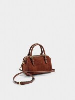 Bolso Bowling Efecto Piel S canela