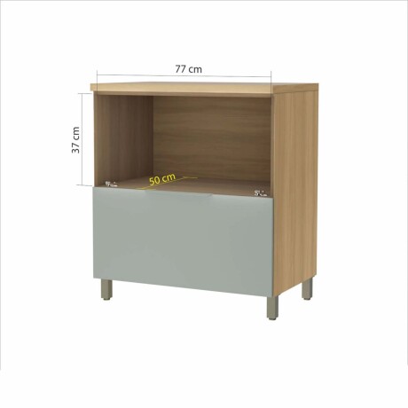 BAJO MESADA 80 CM MDF GRIS BERNA