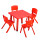 Mesa + 4 Sillas Infantil Plástico Calidad Y Colores Cmb001036
