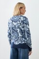 Chaqueta tejida c/ jacquard floral verde agua