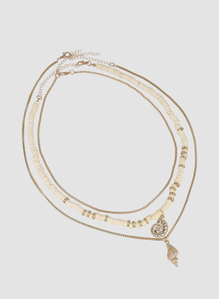 Collar mix blanco y marron Variante unica
