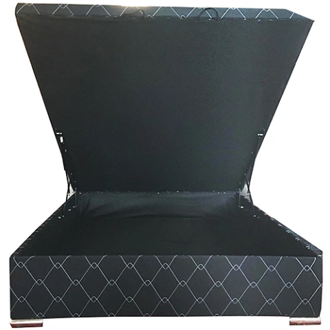 CAMA 1 ½ PL FTOP - C/BAUL -Patas de Metal - Sin color