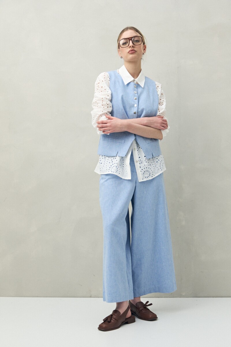 PANTALÓN ALESSIO Azul Melange