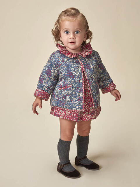 Chaqueta Acolchada Reversible Azul Viejo